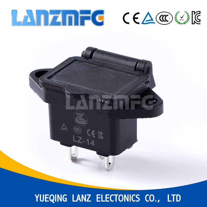 LZ-14-1-02朗正AC電源插座帶彈簧蓋，防水防塵